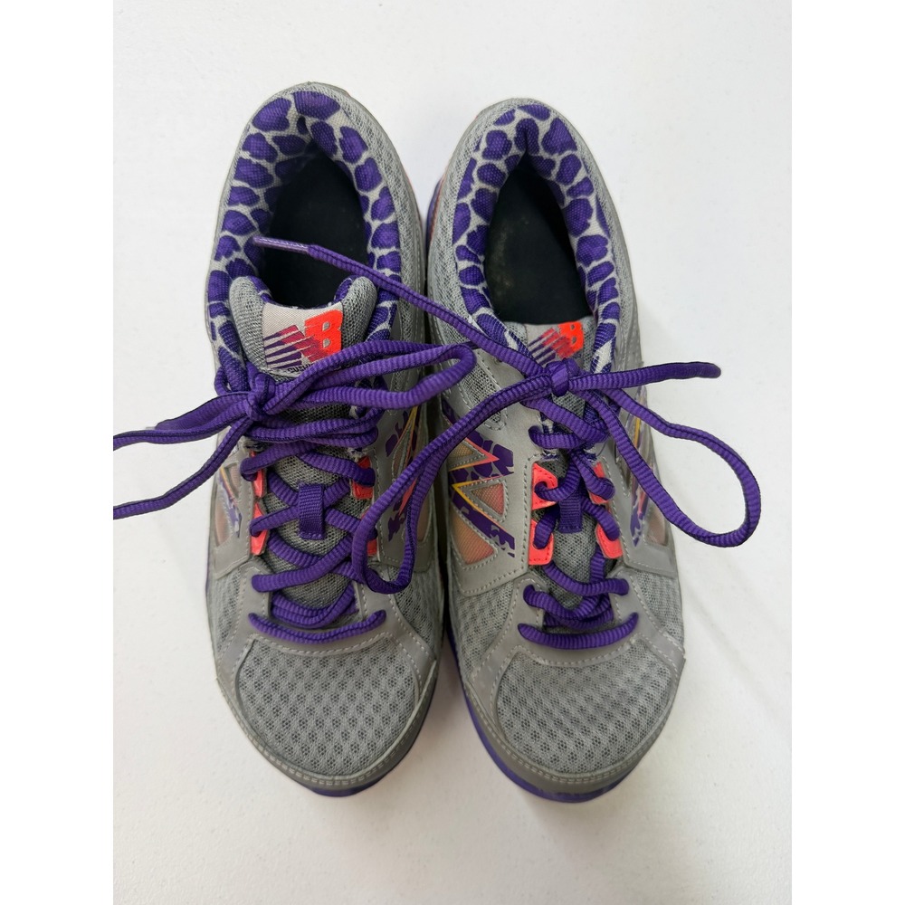 New Balance 750 v2 Womens 7 Running Shoes Grey Purple Leopard Print KJ750PLY